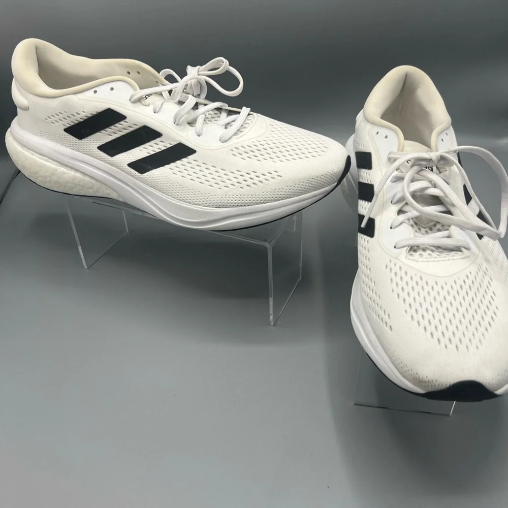 Adidas Shoes Mens Size 14 Supernova 2 White Black Mesh Low Top Running Sneaker - Picture 3 of 8